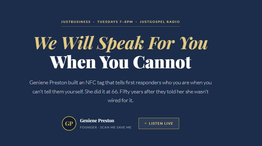 We Will Speak For You When You Cannot — JustBusiness on JustGospel Radio